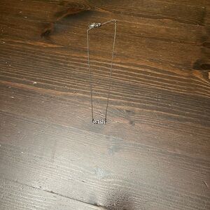 "Wish" Pendant Necklace - Silver Tone